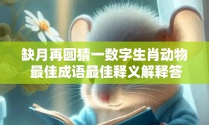 缺月再圆猜一数字生肖动物 最佳成语最佳释义解释答