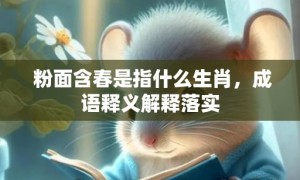 粉面含春是指什么生肖，成语释义解释落实