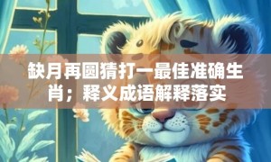 缺月再圆猜打一最佳准确生肖；释义成语解释落实