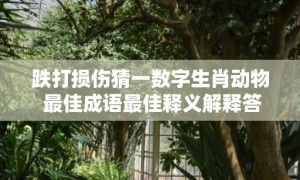 跌打损伤猜一数字生肖动物 最佳成语最佳释义解释答