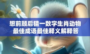 想前顾后猜一数字生肖动物 最佳成语最佳释义解释答