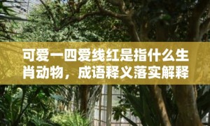 可爱一四爱线红是指什么生肖动物，成语释义落实解释