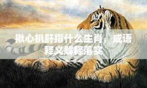 揪心扒肝指什么生肖，成语释义解释落实