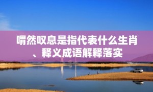 喟然叹息是指代表什么生肖、释义成语解释落实