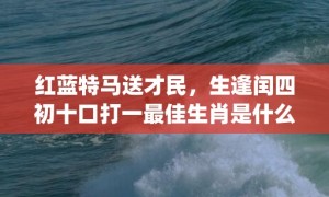 红蓝特马送才民，生逢闰四初十口打一最佳生肖是什么"最佳成语最佳释义解释答"