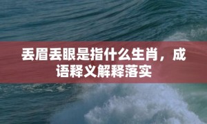 丢眉丢眼是指什么生肖，成语释义解释落实