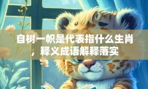 自树一帜是代表指什么生肖，释义成语解释落实