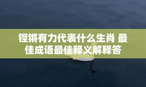 铿锵有力代表什么生肖 最佳成语最佳释义解释答