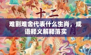 难割难舍代表什么生肖，成语释义解释落实