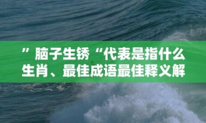 ”脑子生锈“代表是指什么生肖、最佳成语最佳释义解释答