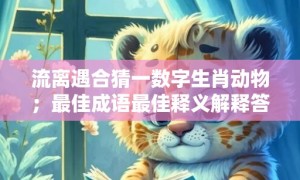 流离遇合猜一数字生肖动物；最佳成语最佳释义解释答