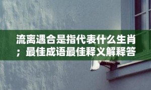 流离遇合是指代表什么生肖；最佳成语最佳释义解释答