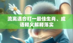 流离遇合打一最佳生肖、成语释义解释落实