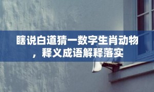 瞎说白道猜一数字生肖动物，释义成语解释落实