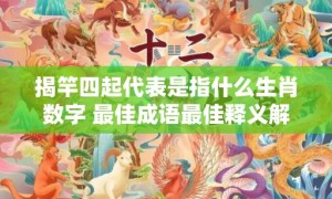 揭竿四起代表是指什么生肖数字 最佳成语最佳释义解释答