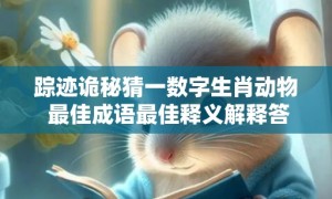 踪迹诡秘猜一数字生肖动物 最佳成语最佳释义解释答