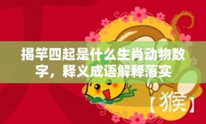 揭竿四起是什么生肖动物数字，释义成语解释落实