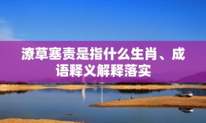 潦草塞责是指什么生肖、成语释义解释落实