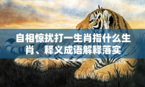 自相惊扰打一生肖指什么生肖、释义成语解释落实