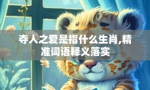 夺人之爱是指什么生肖,精准词语释义落实