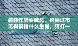 装腔作势耍威风，招摇过市无畏惧指什么生肖，猜打一最佳精准词语释义落实