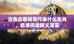 古色古香指是代表什么生肖、精准词语释义落实