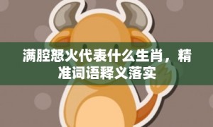 满腔怒火代表什么生肖，精准词语释义落实