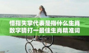 惜指失掌代表是指什么生肖数字猜打一最佳生肖精准词语释义落实