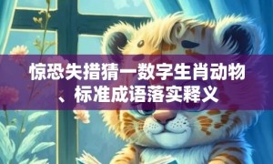 惊恐失措猜一数字生肖动物、标准成语落实释义