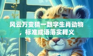 风云万变猜一数字生肖动物，标准成语落实释义