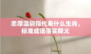 忠厚温驯指代表什么生肖，标准成语落实释义