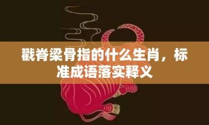 戳脊梁骨指的什么生肖，标准成语落实释义