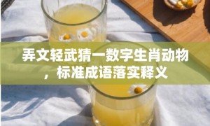 弄文轻武猜一数字生肖动物，标准成语落实释义