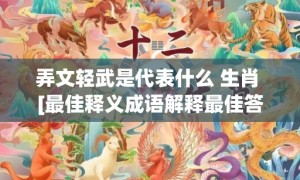 弄文轻武是代表什么 生肖 [最佳释义成语解释最佳答]