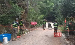 挺进歙县“孤岛”小溪村，武警官兵架设25米长应急桥梁，退伍老兵志愿者入户开始消杀缩略图