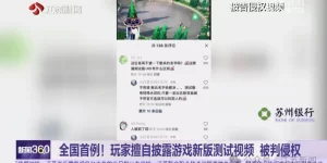 全国首例！玩家擅自发布游戏测试视频被判赔偿10万元缩略图