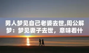 梦见自己老婆去逝 梦见老婆已过世缩略图