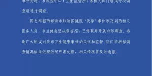 海南琼海卫健委通报“市妇幼保健院涉嫌参与代孕”：相关人员已停职并开展内部调查缩略图