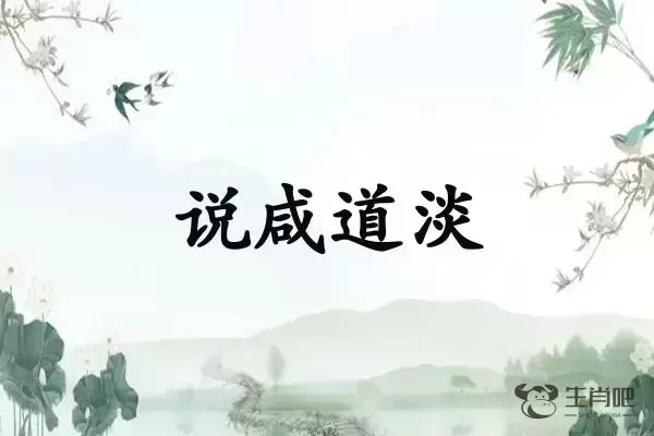 说咸道淡是什么生肖插图