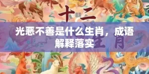 光恶不善是什么生肖，成语解释落实