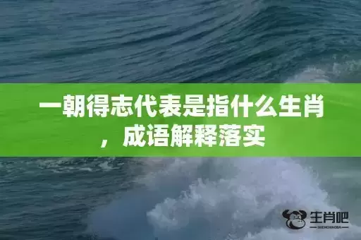 一朝得志代表是指什么生肖,成语解释落实 一朝得志代表是指什么生肖,成语解释落实