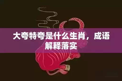 大夸特夸是什么生肖，成语解释落实