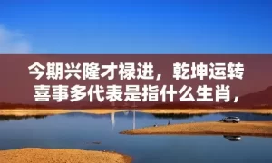 今期兴隆才禄进，乾坤运转喜事多代表是指什么生肖，成语解释落实