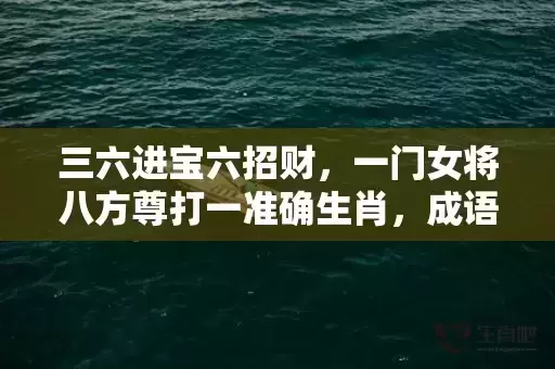 三六进宝六招财，一门女将八方尊打一准确生肖，成语解释落实