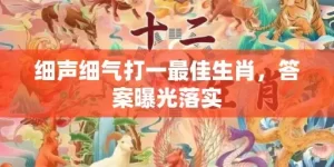 细声细气打一最佳生肖，答案曝光落实