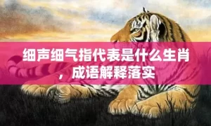 细声细气指代表是什么生肖，成语解释落实