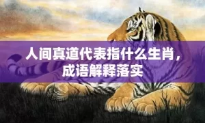 人间真道代表指什么生肖，成语解释落实