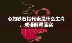 心如铁石指代表是什么生肖，成语解释落实