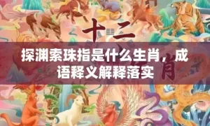 探渊索珠指是什么生肖，成语释义解释落实