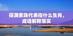 探渊索珠代表指什么生肖，成语解释落实